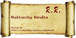 Rudinszky Renáta névjegykártya
