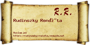 Rudinszky Renáta névjegykártya